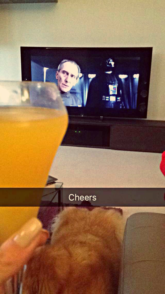 Watching Star wars bucks fizz mimosa Polina Skrebneva blog