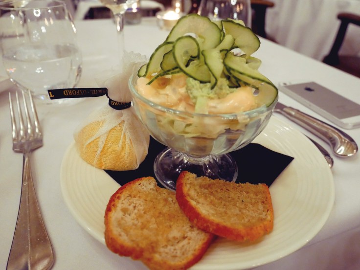 acanthus restaurant the randolph oxford jumbo prawn cocktail